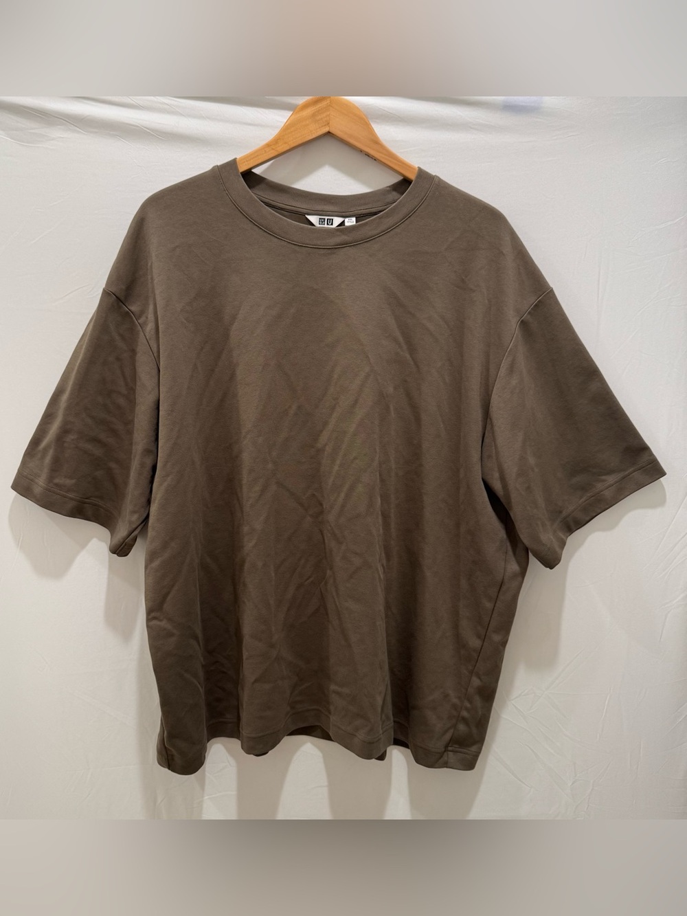 Uniqlo Airism Oversized Men's Relaxed Fit Brown Crewneck T-Shirt XXL